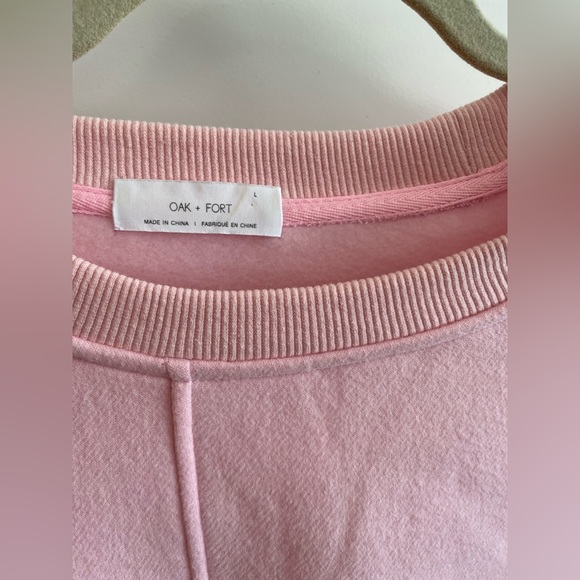 Pink oversized OAK+FORT sweatshirt size L - Picture 3 of 3